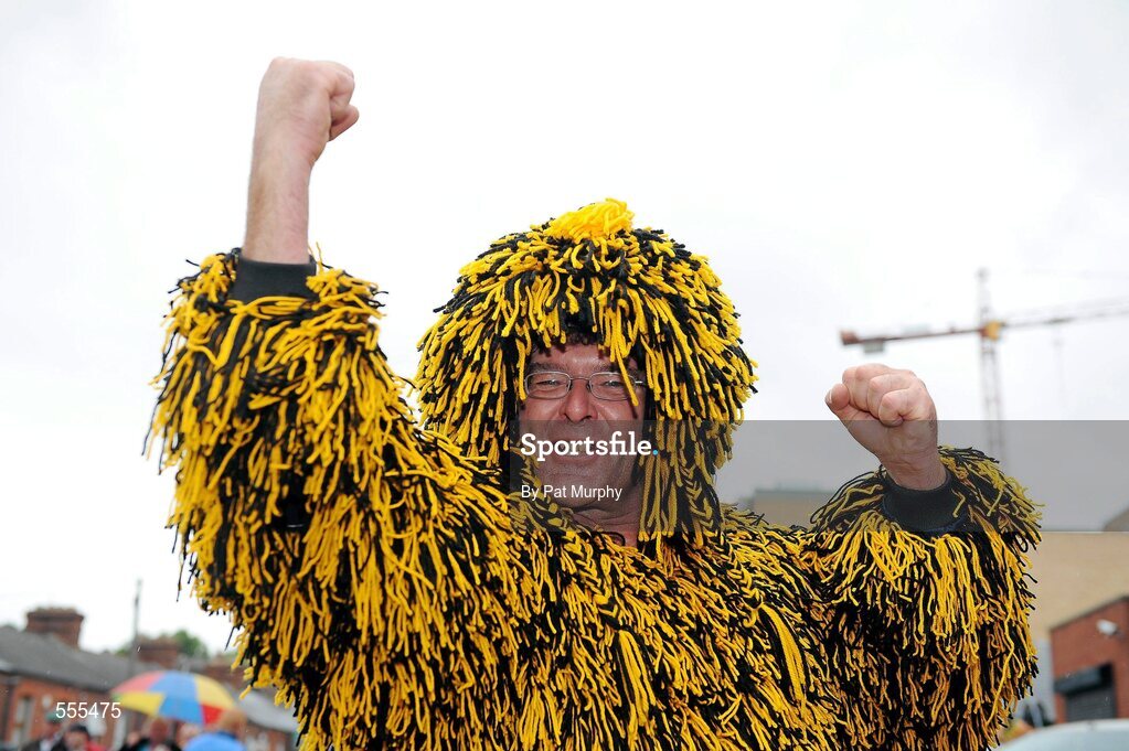 4 September 2011; Kilkenny supporter Stephen Tobin, from Kilmacow, Co. Kilkenny, before the game. Supporters at the GAA Hurling All-Ireland Championship Finals, Croke Park, Dublin. Picture credit: Pat Murphy / SPORTSFILE