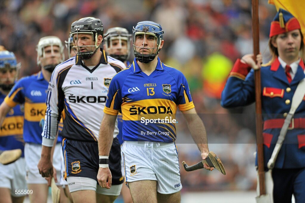 4 September 2011; Tipperary captain Eoin Kelly leads his side as they march behind the Artane School of Music Band. GAA Hurling All-Ireland Senior Championship Final, Kilkenny v Tipperary, Croke Park, Dublin. Picture credit: Barry Cregg / SPORTSFILE