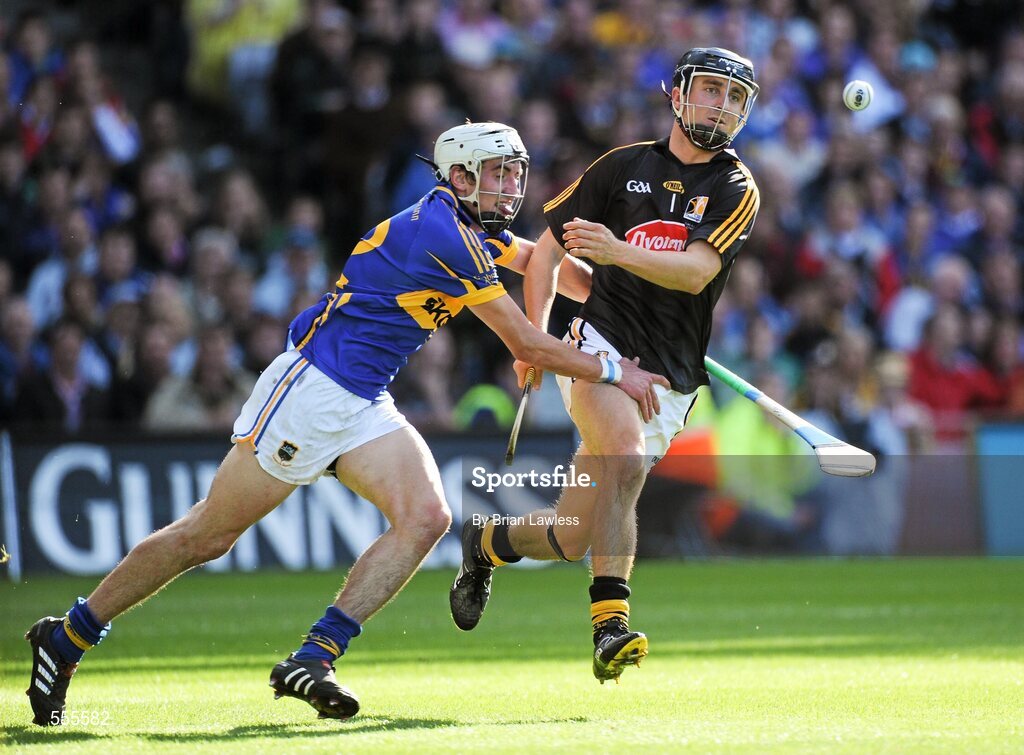 4 September 2011; David Herity, Kilkenny, in action against Patrick Maher, Tipperary. GAA Hurling All-Ireland Senior Championship Final, Kilkenny v Tipperary, Croke Park, Dublin. Picture credit: Brian Lawless / SPORTSFILE