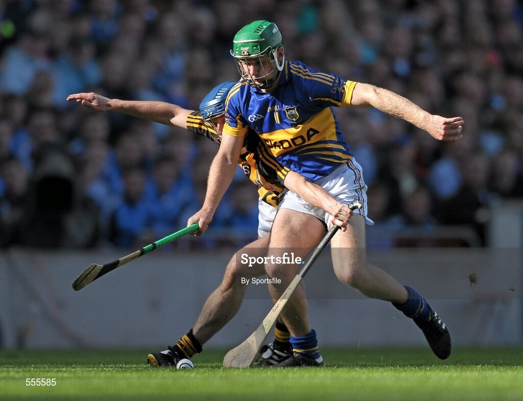 4 September 2011; Noel McGrath, Tipperary, in action against Brian Hogan, Kilkenny. GAA Hurling All-Ireland Senior Championship Final, Kilkenny v Tipperary, Croke Park, Dublin. Photo by Sportsfile