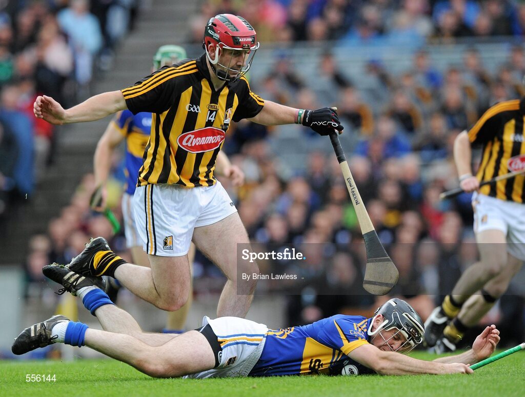 4 September 2011; Gearoid Ryan, Tipperary, in action against Eoin Larkin, Kilkenny. GAA Hurling All-Ireland Senior Championship Final, Kilkenny v Tipperary, Croke Park, Dublin. Picture credit: Brian Lawless / SPORTSFILE