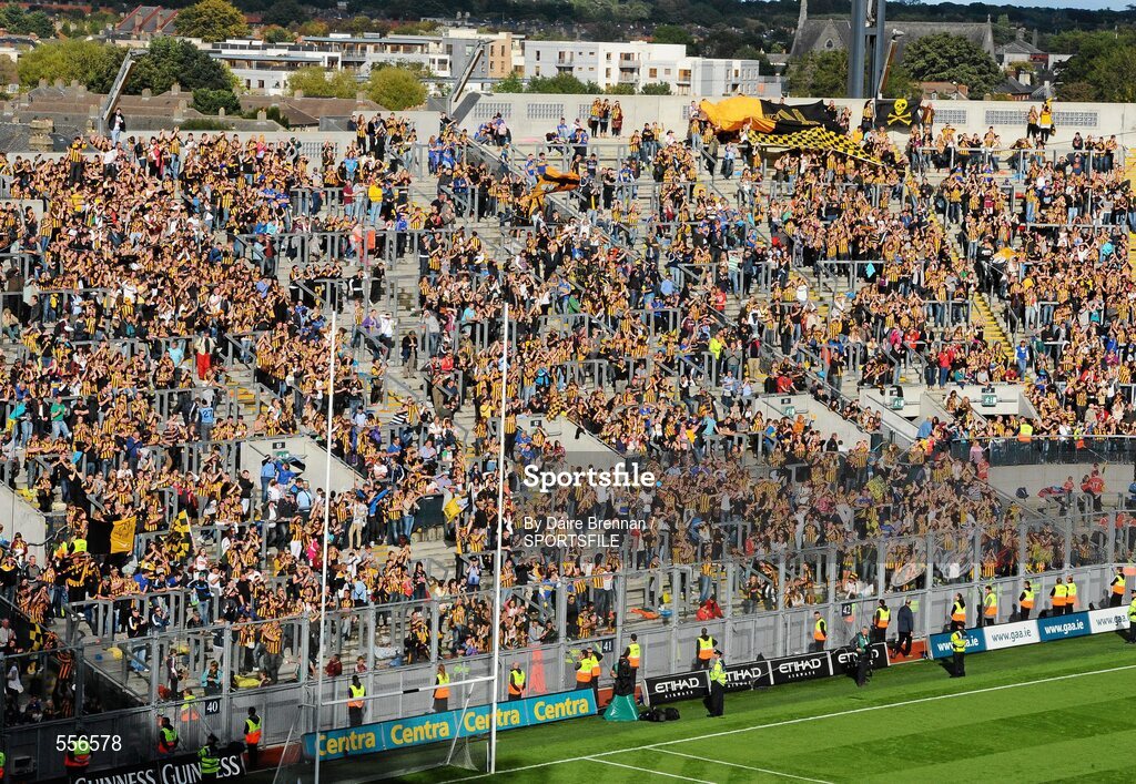4 September 2011; Kilkenny supporters on hill16. Supporters at the GAA Hurling All-Ireland Championship Finals, Croke Park, Dublin. Picture credit: Dáire Brennan / SPORTSFILE