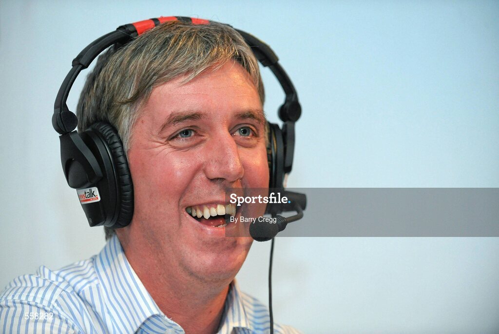 12 September 2011; Chief Executive of the FAI John Delaney being interviewed during the 2011 ‘Off the Ball Roadshow with Ulster Bank’ finale. The Ulster Bank GAA stars were out in force, alongside a host of sporting greats, as the finale of the 2011 ‘Off the Ball Roadshow with Ulster Bank’ took over the Odeon Bar on Dublin’s Harcourt Street on Monday, 12th September. For the third year running, Ulster Bank teamed up with Newstalk 106-108 fm to take Ireland’s most popular sports programme on a tour across the country, where rival Ulster Bank GAA stars have featured in live shows in Kerry, Cork, Donegal, Limerick, Tipperary, Galway and Roscommon, throughout the summer. This year also saw the introduction of a major new club focused initiative – ‘Ulster Bank GAA Force’. The initiative was set up to support local GAA clubs across the country by giving them the opportunity to refurbish and upgrade their facilities. The Odeon Bar, Harcourt Street, Dublin. Picture credit: Barry Cregg / SPORTSFILE