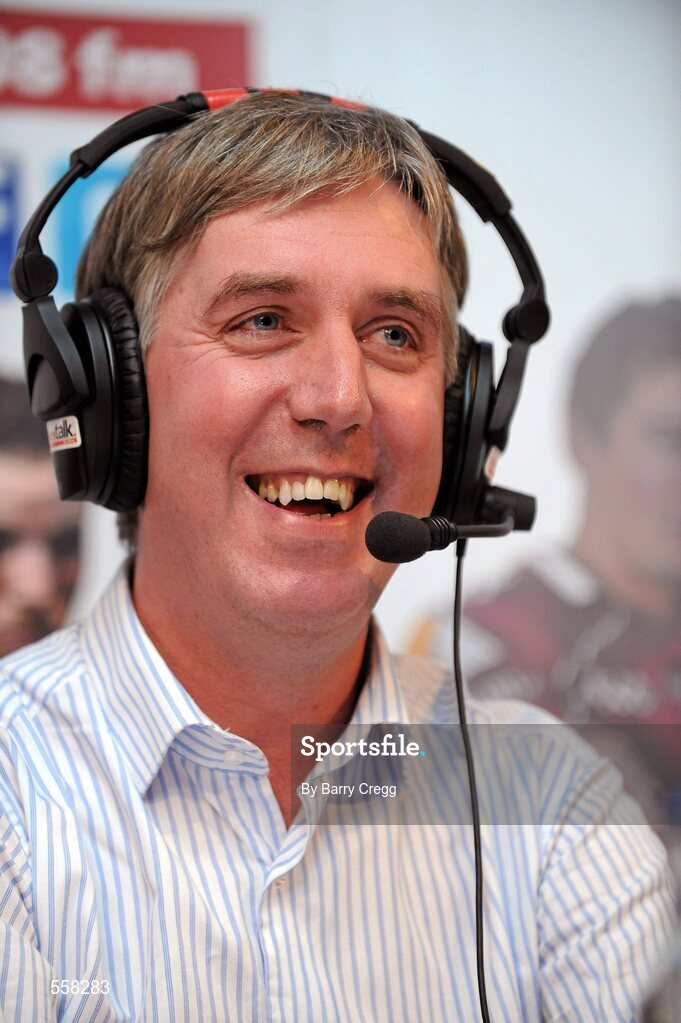 12 September 2011; Chief Executive of the FAI John Delaney being interviewed during the 2011 ‘Off the Ball Roadshow with Ulster Bank’ finale. The Ulster Bank GAA stars were out in force, alongside a host of sporting greats, as the finale of the 2011 ‘Off the Ball Roadshow with Ulster Bank’ took over the Odeon Bar on Dublin’s Harcourt Street on Monday, 12th September. For the third year running, Ulster Bank teamed up with Newstalk 106-108 fm to take Ireland’s most popular sports programme on a tour across the country, where rival Ulster Bank GAA stars have featured in live shows in Kerry, Cork, Donegal, Limerick, Tipperary, Galway and Roscommon, throughout the summer. This year also saw the introduction of a major new club focused initiative – ‘Ulster Bank GAA Force’. The initiative was set up to support local GAA clubs across the country by giving them the opportunity to refurbish and upgrade their facilities. The Odeon Bar, Harcourt Street, Dublin. Picture credit: Barry Cregg / SPORTSFILE
