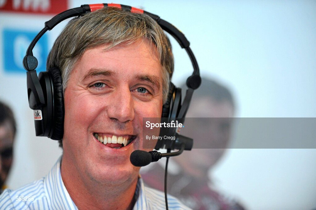 12 September 2011; Chief Executive of the FAI John Delaney being interviewed during the 2011 ‘Off the Ball Roadshow with Ulster Bank’ finale. The Ulster Bank GAA stars were out in force, alongside a host of sporting greats, as the finale of the 2011 ‘Off the Ball Roadshow with Ulster Bank’ took over the Odeon Bar on Dublin’s Harcourt Street on Monday, 12th September. For the third year running, Ulster Bank teamed up with Newstalk 106-108 fm to take Ireland’s most popular sports programme on a tour across the country, where rival Ulster Bank GAA stars have featured in live shows in Kerry, Cork, Donegal, Limerick, Tipperary, Galway and Roscommon, throughout the summer. This year also saw the introduction of a major new club focused initiative – ‘Ulster Bank GAA Force’. The initiative was set up to support local GAA clubs across the country by giving them the opportunity to refurbish and upgrade their facilities. The Odeon Bar, Harcourt Street, Dublin. Picture credit: Barry Cregg / SPORTSFILE