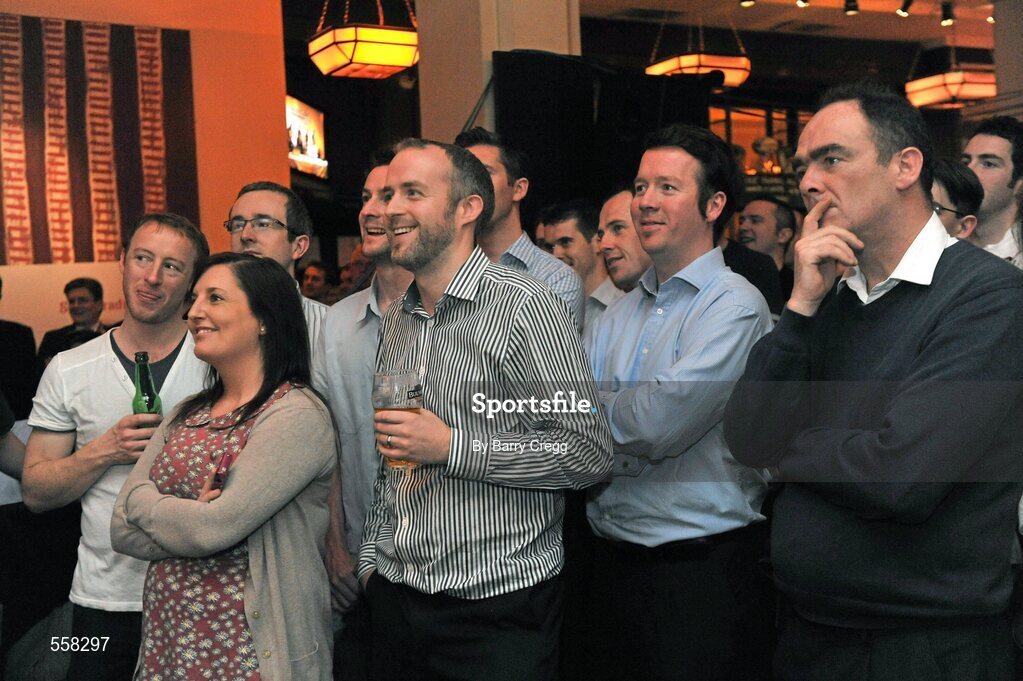 12 September 2011; A general view of the audience during the 2011 ‘Off the Ball Roadshow with Ulster Bank’ finale. The Ulster Bank GAA stars were out in force, alongside a host of sporting greats, as the finale of the 2011 ‘Off the Ball Roadshow with Ulster Bank’ took over the Odeon Bar on Dublin’s Harcourt Street on Monday, 12th September. For the third year running, Ulster Bank teamed up with Newstalk 106-108 fm to take Ireland’s most popular sports programme on a tour across the country, where rival Ulster Bank GAA stars have featured in live shows in Kerry, Cork, Donegal, Limerick, Tipperary, Galway and Roscommon, throughout the summer. This year also saw the introduction of a major new club focused initiative – ‘Ulster Bank GAA Force’. The initiative was set up to support local GAA clubs across the country by giving them the opportunity to refurbish and upgrade their facilities. The Odeon Bar, Harcourt Street, Dublin. Picture credit: Barry Cregg / SPORTSFILE