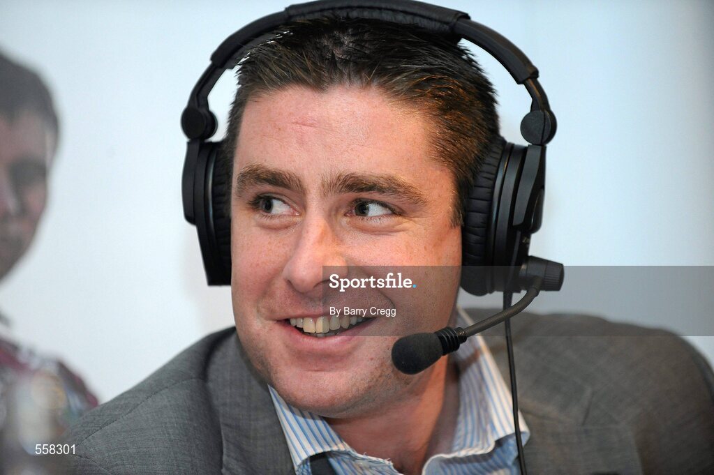 12 September 2011; Former Kerry footballer and All-Ireland medal winner Darragh O Se being interviewed during the 2011 ‘Off the Ball Roadshow with Ulster Bank’ finale. The Ulster Bank GAA stars were out in force, alongside a host of sporting greats, as the finale of the 2011 ‘Off the Ball Roadshow with Ulster Bank’ took over the Odeon Bar on Dublin’s Harcourt Street on Monday, 12th September. For the third year running, Ulster Bank teamed up with Newstalk 106-108 fm to take Ireland’s most popular sports programme on a tour across the country, where rival Ulster Bank GAA stars have featured in live shows in Kerry, Cork, Donegal, Limerick, Tipperary, Galway and Roscommon, throughout the summer. This year also saw the introduction of a major new club focused initiative – ‘Ulster Bank GAA Force’. The initiative was set up to support local GAA clubs across the country by giving them the opportunity to refurbish and upgrade their facilities. The Odeon Bar, Harcourt Street, Dublin. Picture credit: Barry Cregg / SPORTSFILE