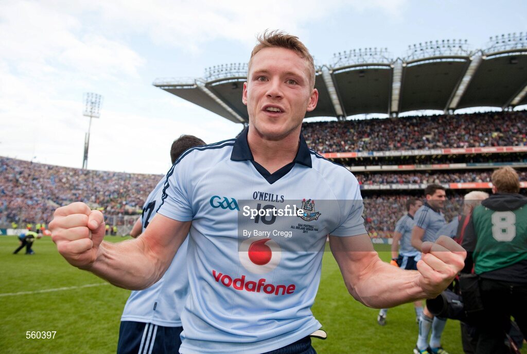 18 September 2011; Paul Flynn, Dublin, celebrates victory after the game. GAA Football All-Ireland Senior Championship Final, Kerry v Dublin, Croke Park, Dublin. Picture credit: Barry Cregg / SPORTSFILE