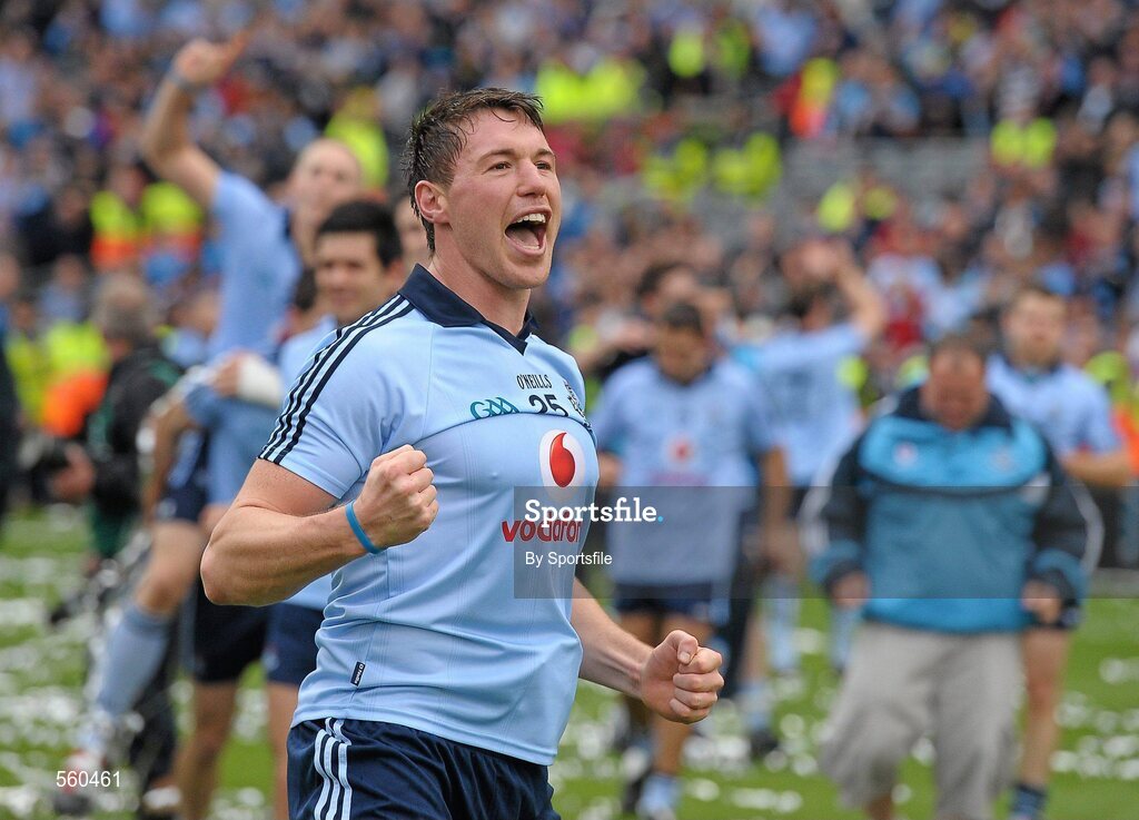 18 September 2011; Éamon Fennell, Dublin, celebrates after the game. GAA Football All-Ireland Senior Championship Final, Kerry v Dublin, Croke Park, Dublin. Photo by Sportsfile