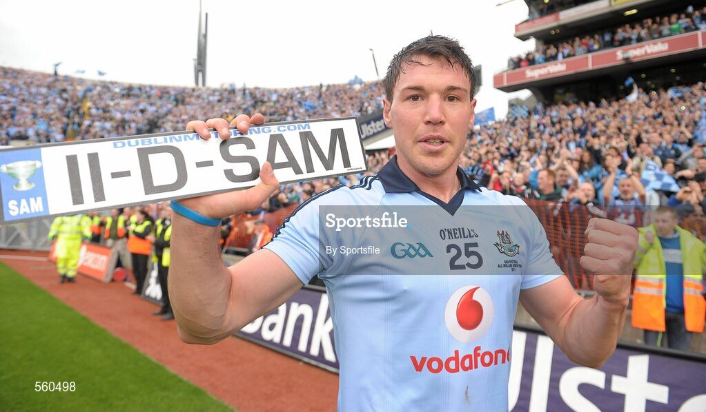 18 September 2011; Éamon Fennell, Dublin, celebrates after the game. GAA Football All-Ireland Senior Championship Final, Kerry v Dublin, Croke Park, Dublin. Photo by Sportsfile