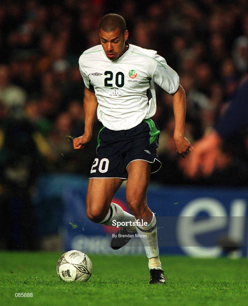 17 April 2002; Stephen Reid of Republic of Ireland during the International Friendly match between Republic of Ireland and USA at Lansdowne Road in Dublin. Photo by Brendan Moran/Sportsfile