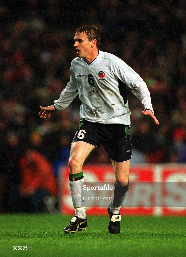 17 April 2002; Colin Healy of Republic of Ireland  during the International Friendly match between Republic of Ireland and USA at Lansdowne Road in Dublin. Photo by Brendan Moran/Sportsfile