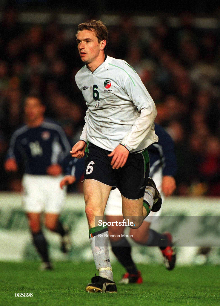 17 April 2002; Colin Healy of Republic of Ireland during the International Friendly match between Republic of Ireland and USA at Lansdowne Road in Dublin. Photo by Brendan Moran/Sportsfile