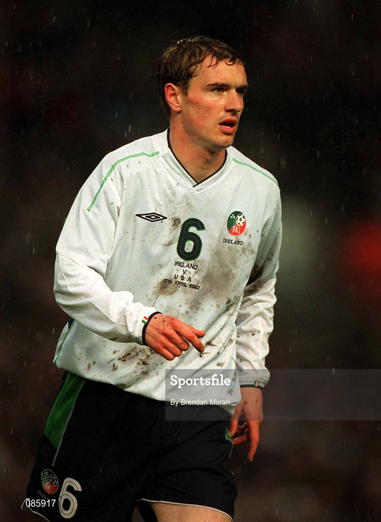 17 April 2002; Colin Healy of Republic of Ireland during the International Friendly match between Republic of Ireland and USA at Lansdowne Road in Dublin. Photo by Brendan Moran/Sportsfile
