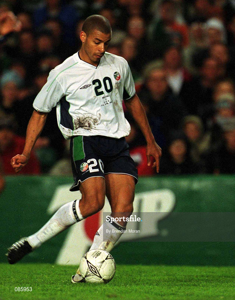 17 April 2002; Stephen Reid of Republic of Ireland during the International Friendly match between Republic of Ireland and USA at Lansdowne Road in Dublin. Photo by Brendan Moran/Sportsfile