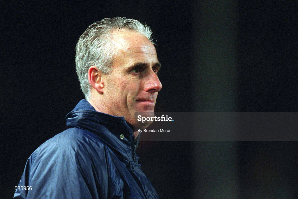 17 April 2002; Republic of Ireland manager Mick McCarthy during the International Friendly match between Republic of Ireland and USA at Lansdowne Road in Dublin. Photo by Brendan Moran/Sportsfile