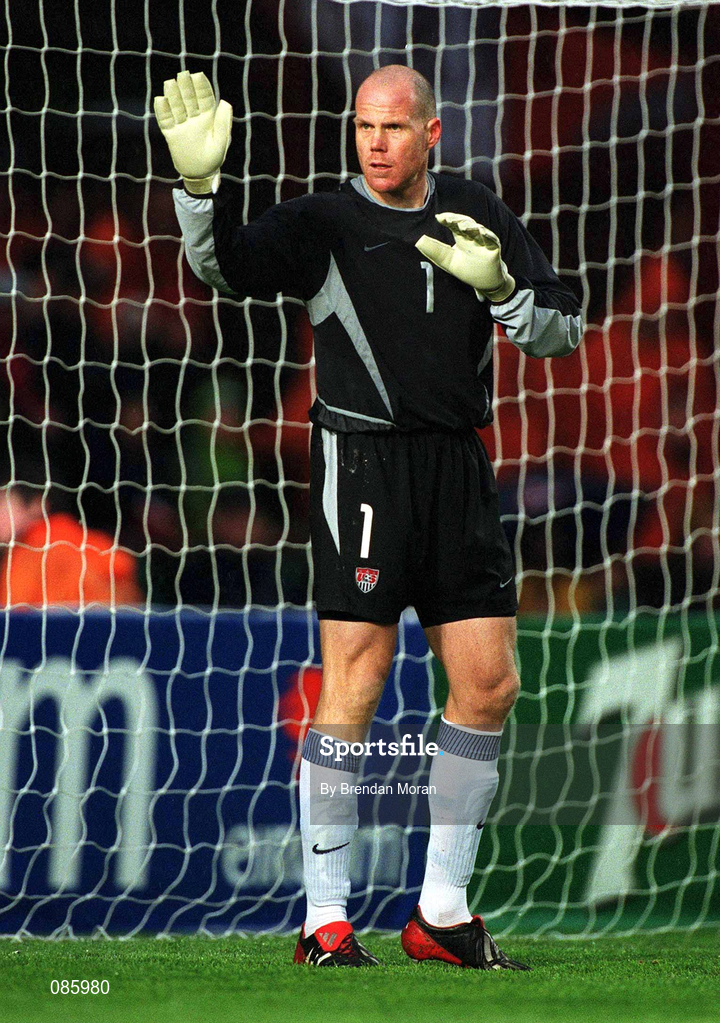 17 April 2002; Brad Friedel of USA during the International Friendly match between Republic of Ireland and USA at Lansdowne Road in Dublin. Photo by Brendan Moran/Sportsfile
