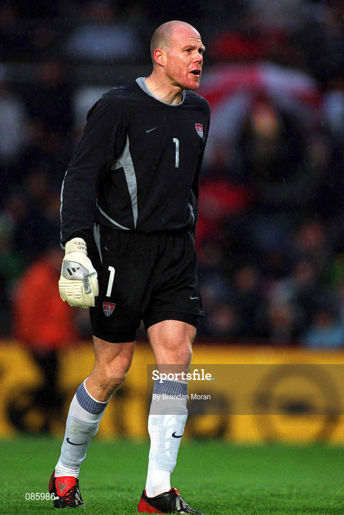 17 April 2002; Brad Friedel of USA during the International Friendly match between Republic of Ireland and USA at Lansdowne Road in Dublin. Photo by Brendan Moran/Sportsfile