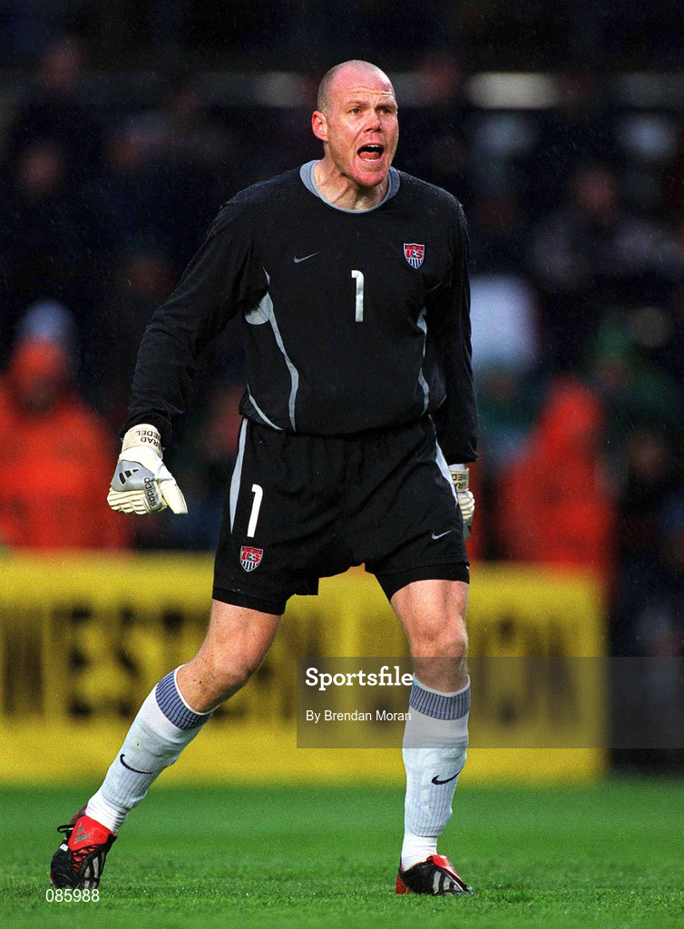 17 April 2002; Brad Friedel of USA during the International Friendly match between Republic of Ireland and USA at Lansdowne Road in Dublin. Photo by Brendan Moran/Sportsfile