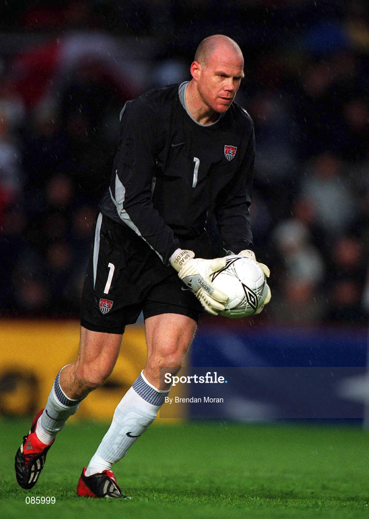 17 April 2002; Brad Friedel of USA during the International Friendly match between Republic of Ireland and USA at Lansdowne Road in Dublin. Photo by Brendan Moran/Sportsfile