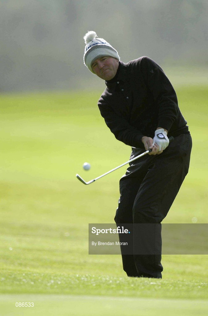 26 April 2002; Defending Champion Des Smyth chips onto the 13th green during day two of the Smurfit Irish PGA Championship at Westport Golf Club in Westport, Mayo. Photo by Brendan Moran/Sportsfile
