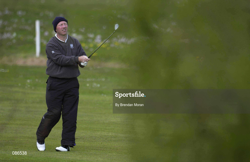 26 April 2002; Philip Walton watches his approach shot to the 10th green during day two of the Smurfit Irish PGA Championship at Westport Golf Club in Westport, Mayo. Photo by Brendan Moran/Sportsfile