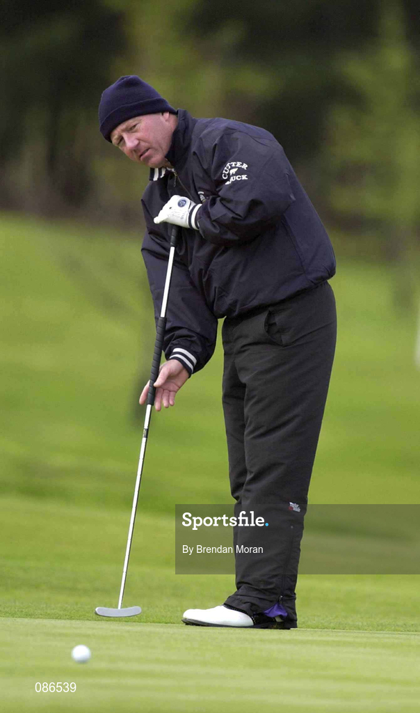 26 April 2002; Philip Walton putts on the 10th green during day two of the Smurfit Irish PGA Championship at Westport Golf Club in Westport, Mayo. Photo by Brendan Moran/Sportsfile
