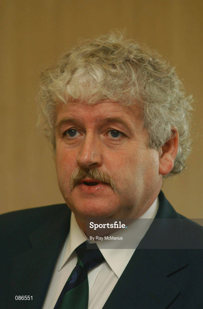27 April 2002; FAI President Milo Corcoran during the eircom League AGM at the Red Cow Moran's Hotel in Dublin. Photo by Ray McManus/Sportsfile