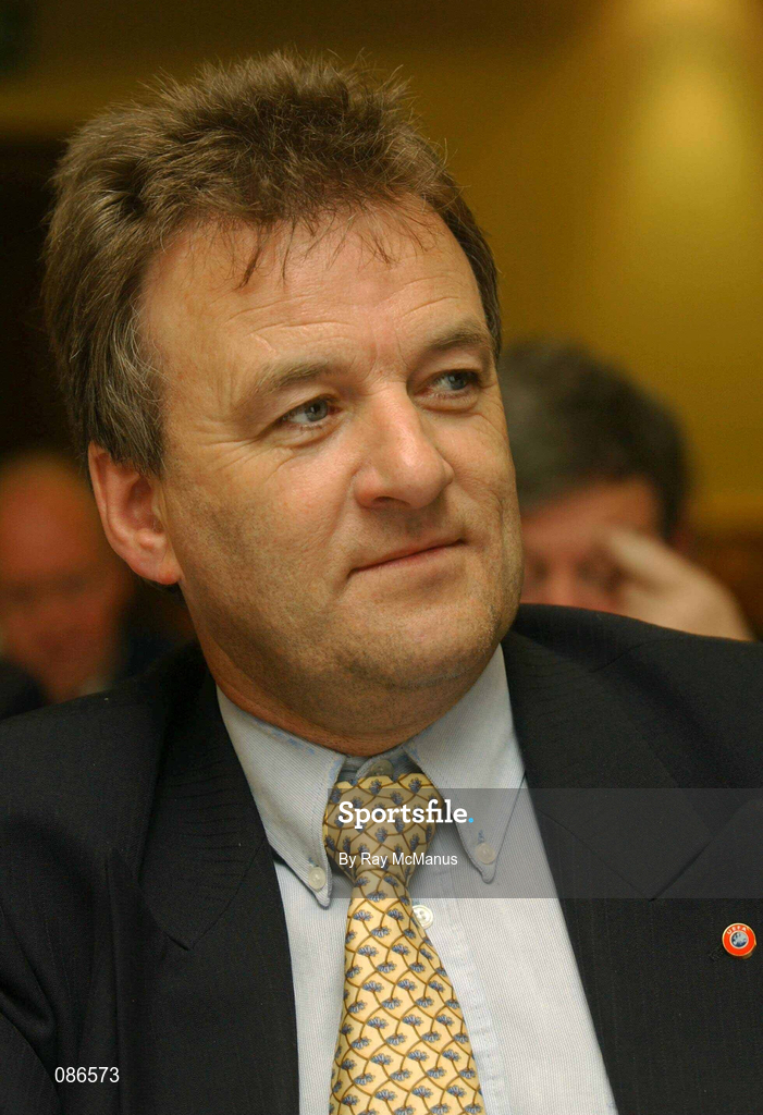 27 April 2002; Referee Pat Kelly during the eircom League AGM at the Red Cow Moran's Hotel in Dublin. Photo by Ray McManus/Sportsfile