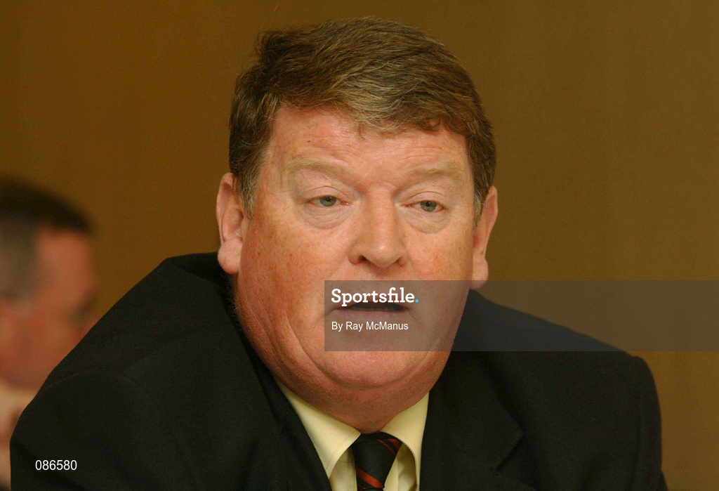 27 April 2002; Adrian Duncan during the eircom League AGM at the Red Cow Moran's Hotel in Dublin. Photo by Ray McManus/Sportsfile