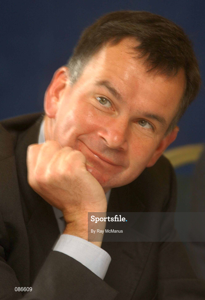 27 April 2002; eircom League Commissionaire Roy Dooney during the eircom League AGM at the Red Cow Moran's Hotel in Dublin. Photo by Ray McManus/Sportsfile