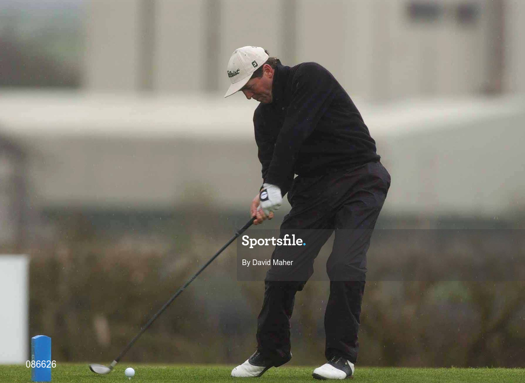 27 April 2002; Des Smyth drives from the 13th tee during day three of the Smurfit Irish PGA Championship at Westport Golf Club in Westport, Mayo. Photo by David Maher/Sportsfile