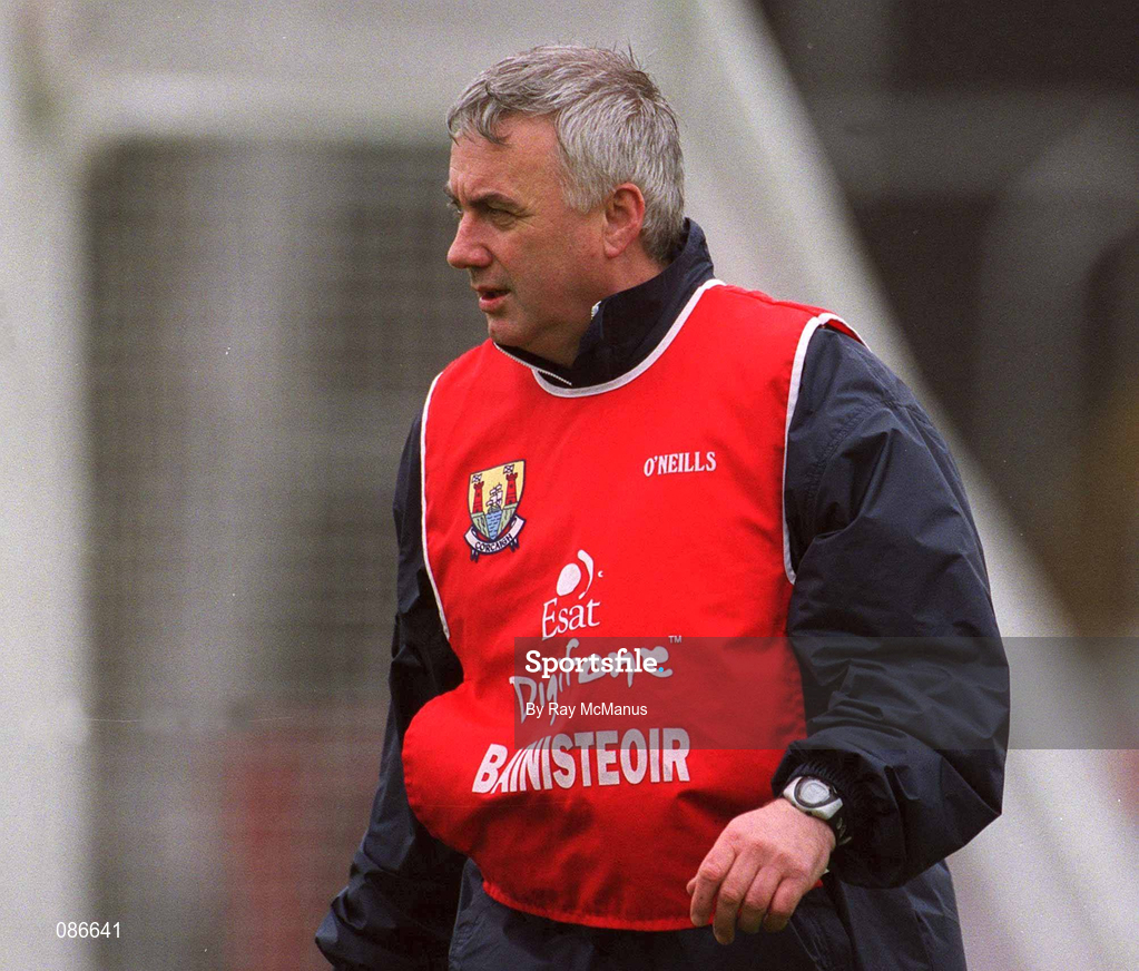 21 April 2002; Cork manager Bertie Óg Murphy during the Allianz National Hurling League Semi-Final match between Cork and Tipperary at Páirc Uí Chaoimh in Cork. Photo by Ray McManus/Sportsfile