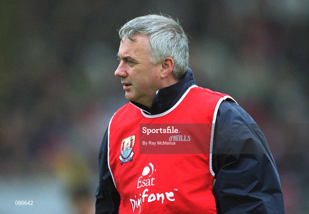 21 April 2002; Cork manager Bertie Óg Murphy during the Allianz National Hurling League Semi-Final match between Cork and Tipperary at Páirc Uí Chaoimh in Cork. Photo by Ray McManus/Sportsfile