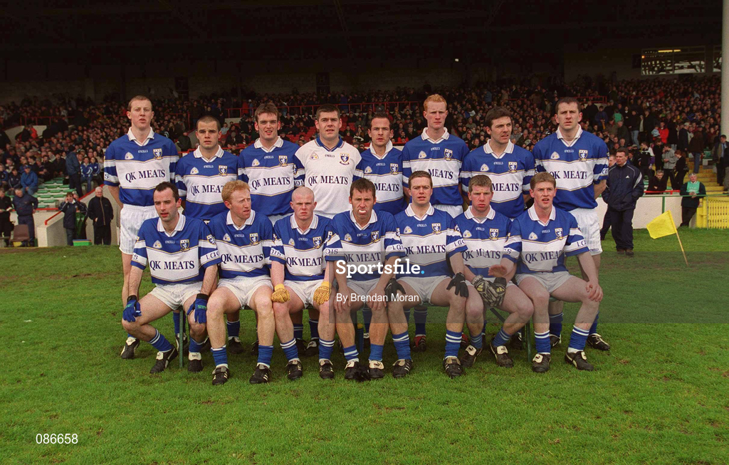 28 April 2002; The Laois team prior to the Allianz National Football League Division 2 Final match between Kerry and Laois at the Gaelic Grounds in Limerick. Photo by Brendan Moran/Sportsfile