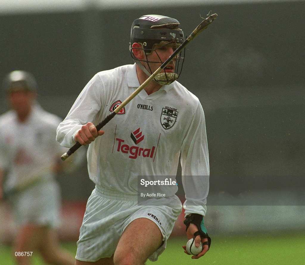 28 April 2002; Tony Spain of Kildare during the Guinness Leinster Senior Hurling Championship First Round match between Westmeath and Kildare at Cusack Park in Mullingar, Westmeath. Photo by Aoife Rice/Sportsfile