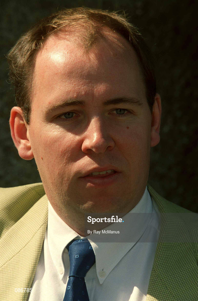 30 April 2002; Dr Giles Warrington, Head of Player Athlete Support, National Coaching and Training Centre (NCTC) in Limerick, at Lansdowne Road when a consignment of Lucozade Sport stocks was dispatched to Japan and Korea in time for the 2002 FIFA World Cup. Photo by Ray McManus/Sportsfile