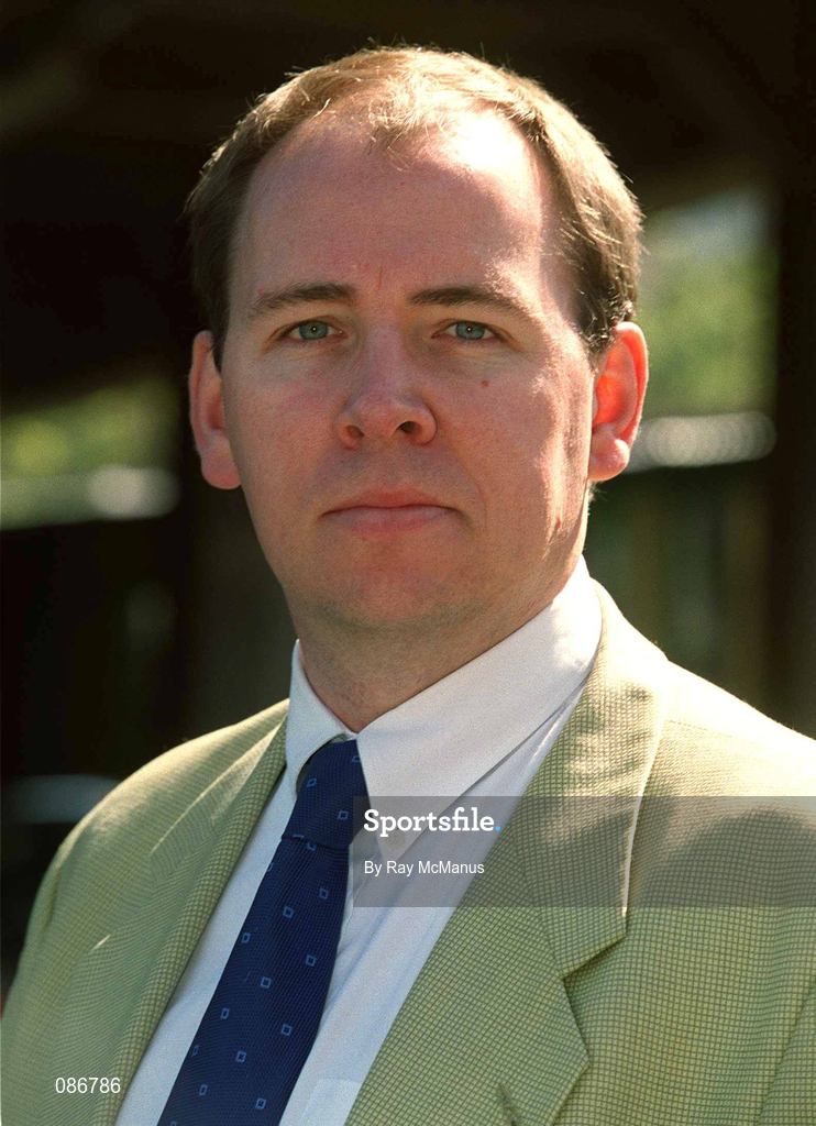 30 April 2002; Dr Giles Warrington, Head of Player Athlete Support, National Coaching and Training Centre (NCTC) in Limerick, at Lansdowne Road when a consignment of Lucozade Sport stocks was dispatched to Japan and Korea in time for the 2002 FIFA World Cup. Photo by Ray McManus/Sportsfile