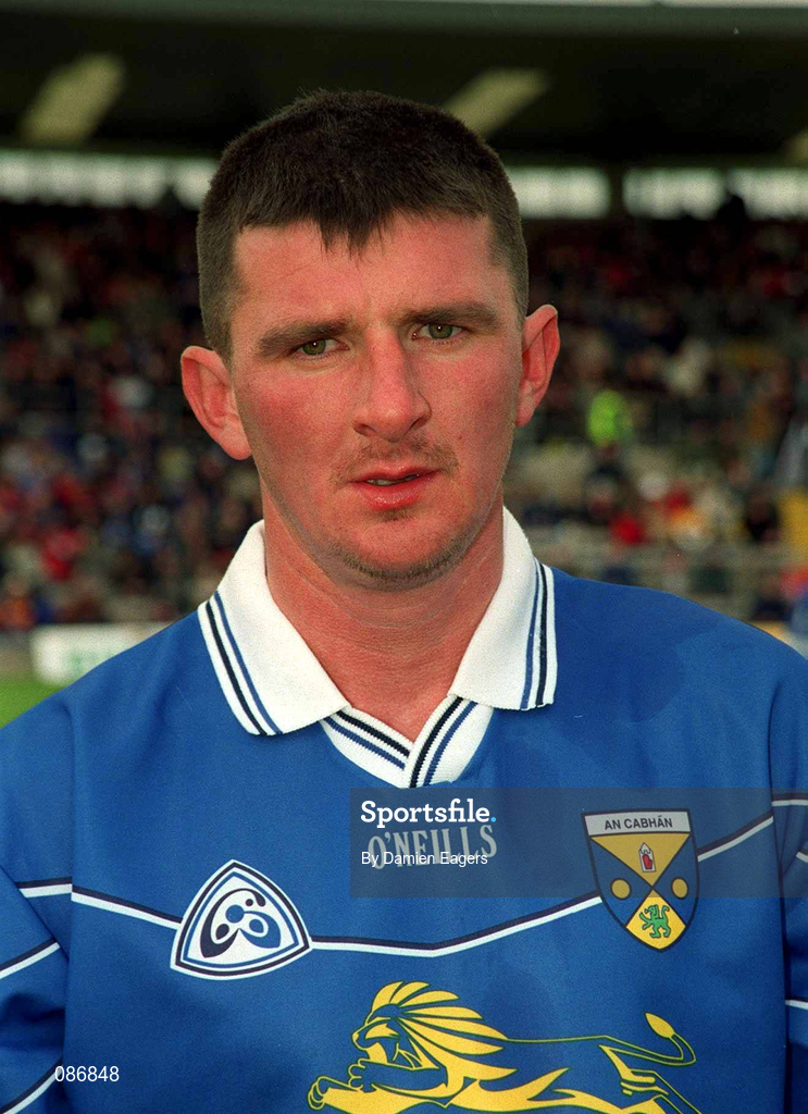 28 April 2002; James Doonan of Cavan prior to the Allianz National Football League Division 1 Final match between Tyrone and Cavan at St Tiernach's Park in Clones, Monaghan. Photo by Damien Eagers/Sportsfile