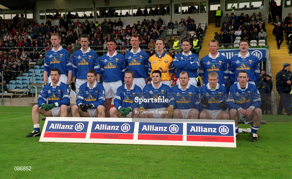 28 April 2002; The Cavan team prior to the Allianz National Football League Division 1 Final match between Tyrone and Cavan at St Tiernach's Park in Clones, Monaghan. Photo by Damien Eagers/Sportsfile