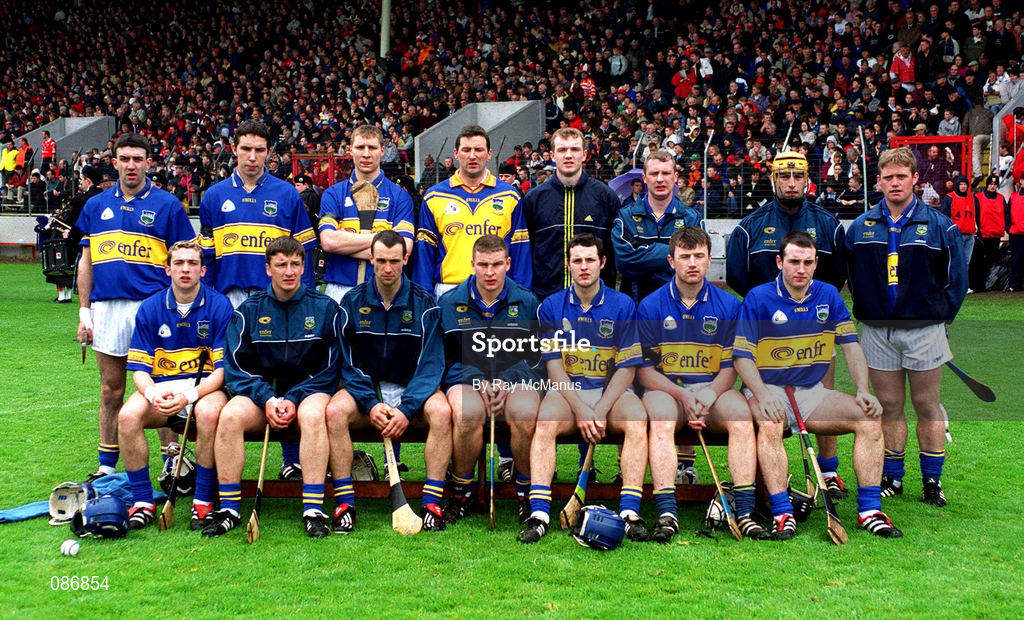 21 April 2002; The Tipperary squad prior to the Allianz National Hurling League Semi-Final match between Cork and Tipperary at Páirc Uí Chaoimh in Cork. Photo by Ray McManus/Sportsfile