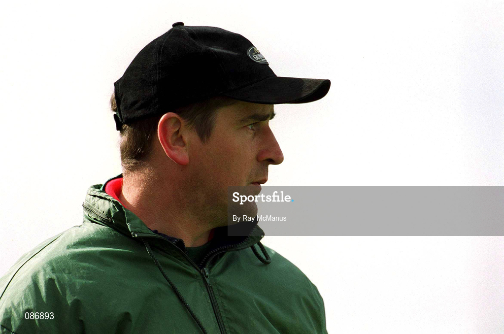 28 April 2002; Meath manager Michael Duignan during the Guinness Leinster Senior Hurling Championship First Round match between Carlow and Meath at Dr Cullen Park in Carlow. Photo by Ray McManus/Sportsfile