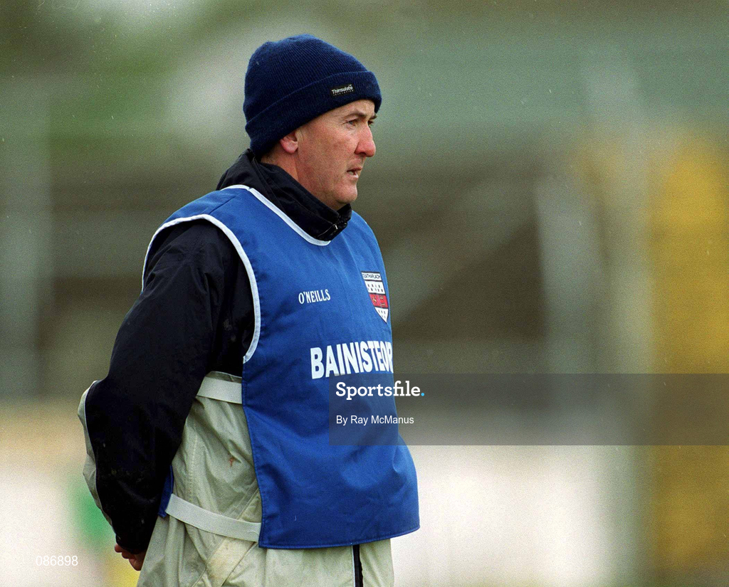 28 April 2002; Carlow manager Michael Walsh during the Guinness Leinster Senior Hurling Championship First Round match between Carlow and Meath at Dr Cullen Park in Carlow. Photo by Ray McManus/Sportsfile
