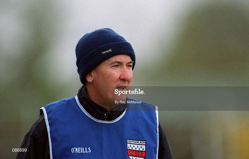 28 April 2002; Carlow manager Michael Walsh during the Guinness Leinster Senior Hurling Championship First Round match between Carlow and Meath at Dr Cullen Park in Carlow. Photo by Ray McManus/Sportsfile
