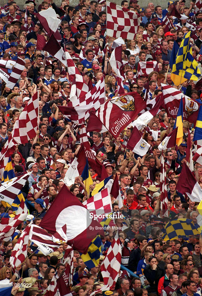 9 September 2001; Galway and Tipperary supporters during the Guinness All-Ireland Senior Hurling Championship Final match between Tipperary and Galway at Croke Park in Dublin. Photo by Brendan Moran/Sportsfile