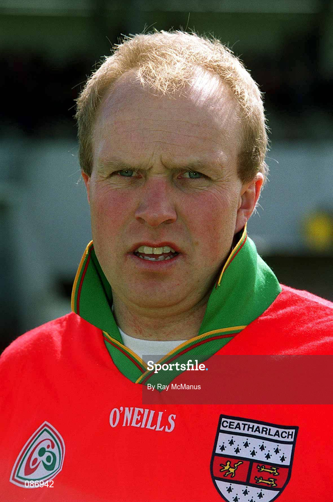 28 April 2002; Martin Farrell of Carlow prior to the Guinness Leinster Senior Hurling Championship First Round match between Carlow and Meath at Dr Cullen Park in Carlow. Photo by Ray McManus/Sportsfile