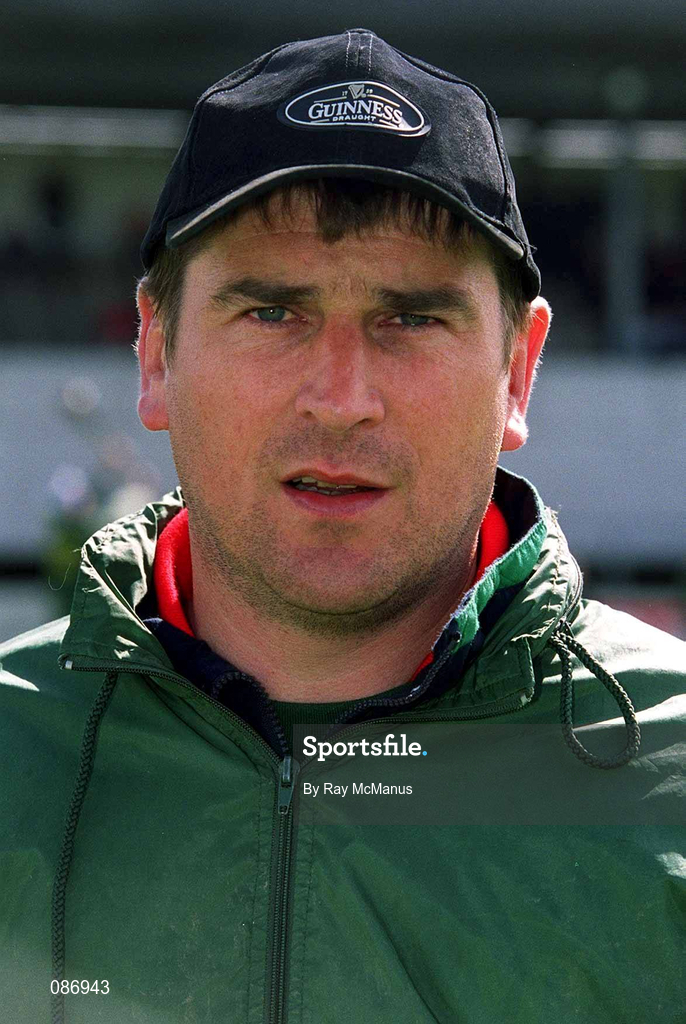 28 April 2002; Meath manager Michael Duignan prior to the Guinness Leinster Senior Hurling Championship First Round match between Carlow and Meath at Dr Cullen Park in Carlow. Photo by Ray McManus/Sportsfile