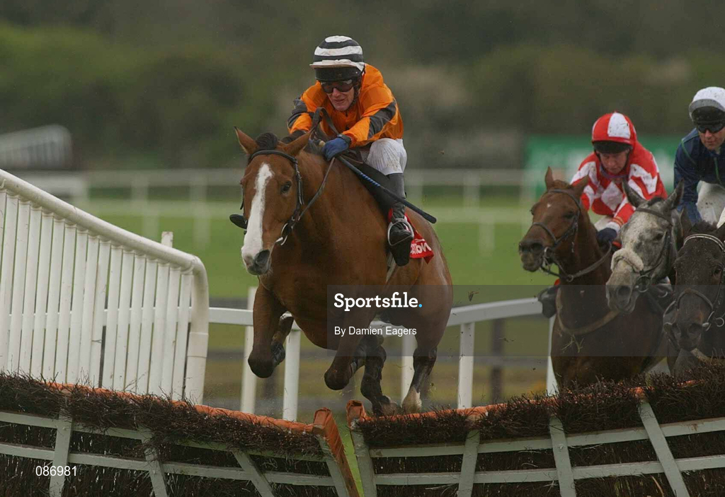 27 April 2002; Vanilla Man, with Robert Power up, clears the last on the way to winning The Kilcullen Hurdle at Punchestown Racecourse in Naas, Kildare. Photo by Damien Eagers/Sportsfile