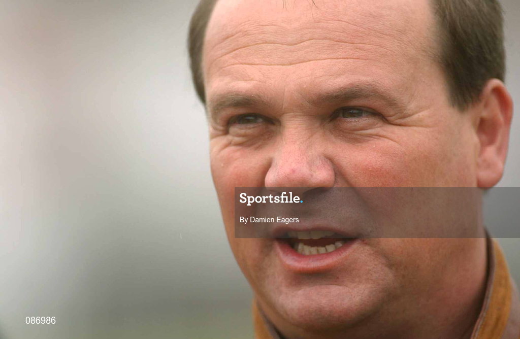 27 April 2002; Trainer Michael Halford at Punchestown Racecourse in Naas, Kildare. Photo by Damien Eagers/Sportsfile