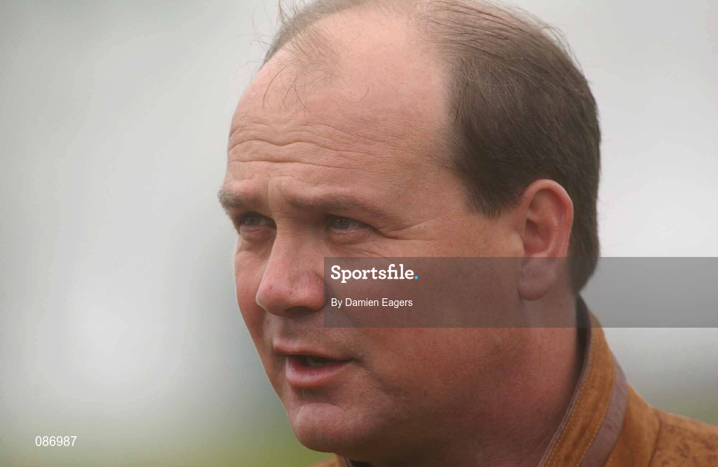 27 April 2002; Trainer Michael Halford at Punchestown Racecourse in Naas, Kildare. Photo by Damien Eagers/Sportsfile